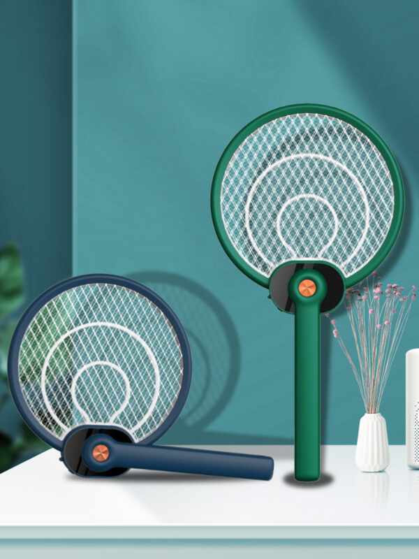 Handheld Home Electric Fly Mosquito Swatter Racket Garden Pests Anti Trap Lamp - Image 5
