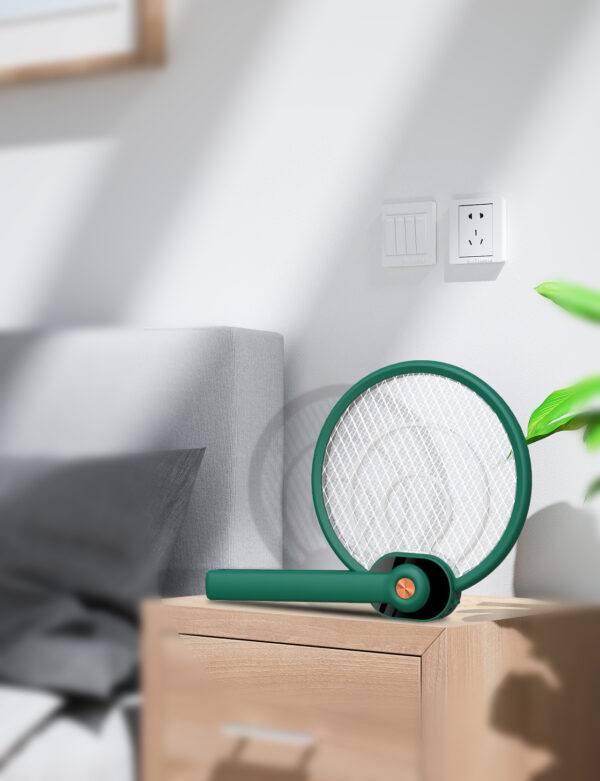 Handheld Home Electric Fly Mosquito Swatter Racket Garden Pests Anti Trap Lamp - Image 6