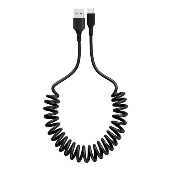 Spring Stretching Data Cable Mobile Phone Car USB - Image 5